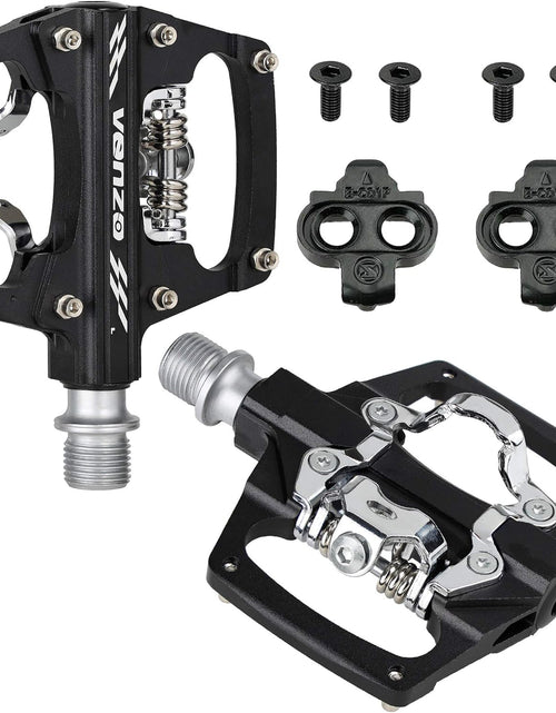 Load image into Gallery viewer, Dual Function Platform Multi-Use Compatible with Shimano SPD Mountain Bike Bicycle Sealed Clipless Pedals - Dual Platform Multi-Purpose - Great for Touring, Road, Trekking Bikes

