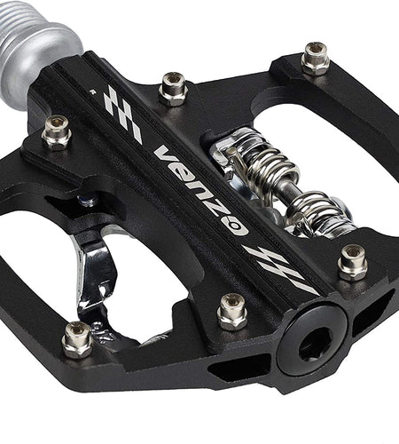 Dual Function Platform Multi-Use Compatible with Shimano SPD Mountain Bike Bicycle Sealed Clipless Pedals - Dual Platform Multi-Purpose - Great for Touring, Road, Trekking Bikes