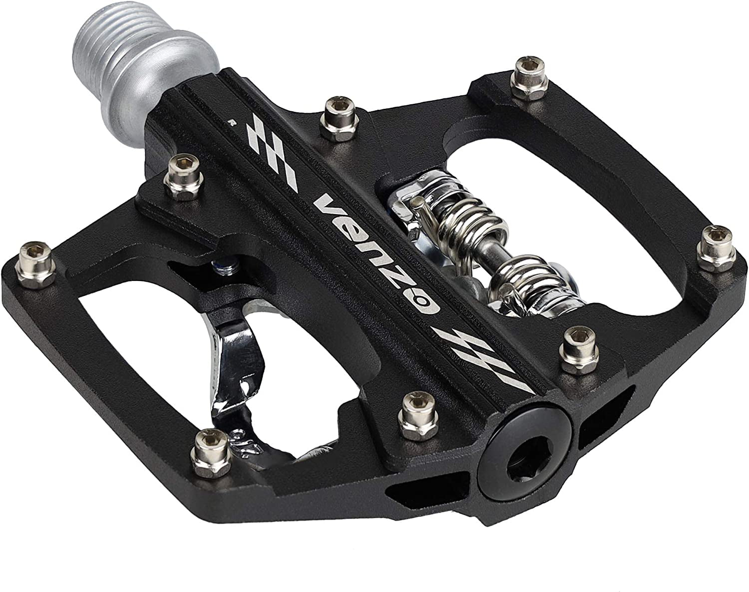 Dual Function Platform Multi-Use Compatible with Shimano SPD Mountain Bike Bicycle Sealed Clipless Pedals - Dual Platform Multi-Purpose - Great for Touring, Road, Trekking Bikes