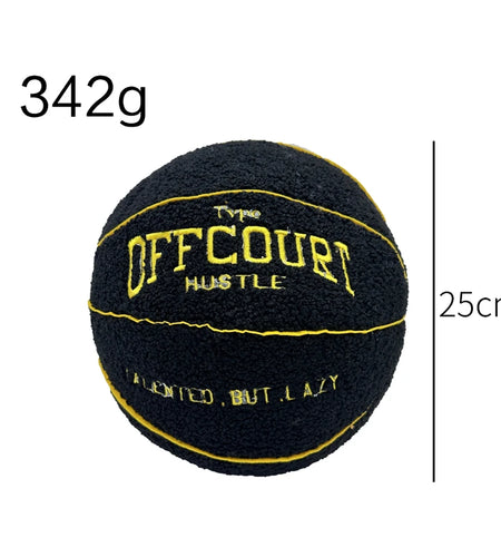 25CM Offcourt Basketball Pillow Anime Plush Toy Simulation Basketball Soft Plush Children'S Birthday Christmas Gift