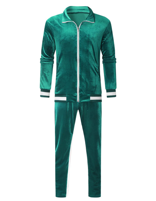 Load image into Gallery viewer, Men'S Athletic Running Tracksuit Set Casual Full Zip Jogging Sweat Suits Sports Jacket Trouser 2 Piece Outfits
