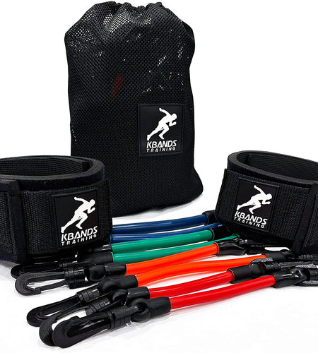 Kbands | Speed and Strength Leg Resistance Bands | Includes Speed 101 and Agility FX Digital Training Programs - Sizes for Youth, Intermediate, and Advanced Athletes