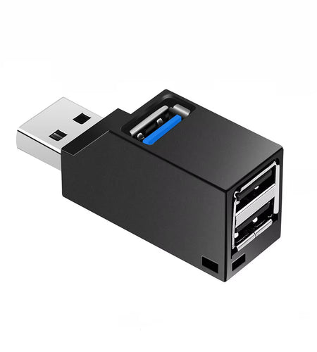 USB 3.0 HUB Adapter Extender Mini Splitter Box 1 to 3 Ports High Speed USB 2.0 for PC Laptop U Disk Card Reader