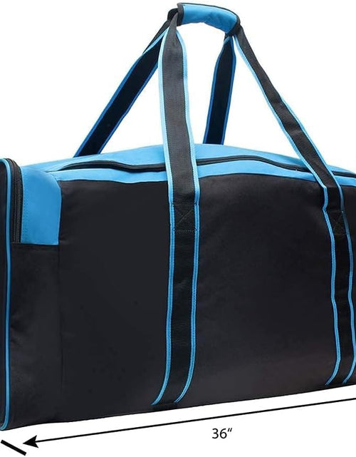 Load image into Gallery viewer, Heavy Duty Multi Pocket Large Sports Gym Equipment 3-Pocket Travel Duffel Bag (36 Inch, Blue)
