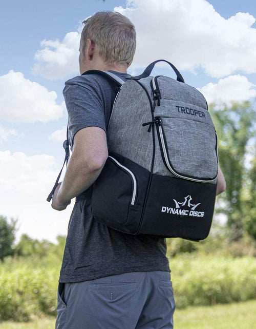 Load image into Gallery viewer, Trooper Disc Golf Backpack | Frisbee Disc Golf Bag with 18+ Disc Capacity | Introductory Disc Golf Backpack | Lightweight and Durable
