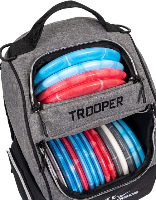 Load image into Gallery viewer, Trooper Disc Golf Backpack | Frisbee Disc Golf Bag with 18+ Disc Capacity | Introductory Disc Golf Backpack | Lightweight and Durable
