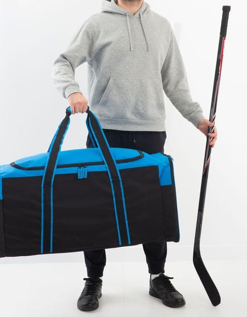 Load image into Gallery viewer, Heavy Duty Multi Pocket Large Sports Gym Equipment 3-Pocket Travel Duffel Bag (36 Inch, Blue)
