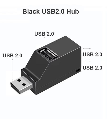 USB 3.0 HUB Adapter Extender Mini Splitter Box 1 to 3 Ports High Speed USB 2.0 for PC Laptop U Disk Card Reader