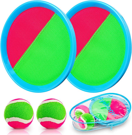 Toss and Catch Game Outdoor Toys for Kids Yard Beach Camping Toys Boys Ages 3 4 5 6 7 8 9 10 Year Olds Gifts (2 Paddles 2 Balls)